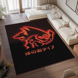 Feuer Glurak Pokémon  - Fire Charizard Pokemon 2 Teppich - TOK 2