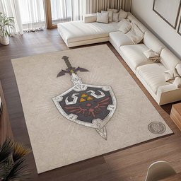 Master-Schwert und Hylia-Schild Die Legende von Zelda Teppich - TOK 2