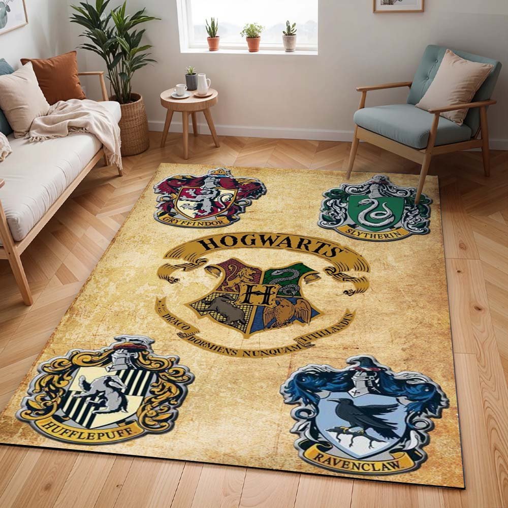 Harry Potter Schule von Hogwarts und vier Häuser Teppich - TOK