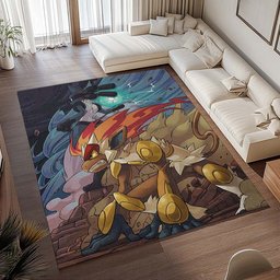 Panferno gegen Mega Lucario 2 Teppich - TOK 2