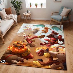 Feuer-Typ Pokémon - Fire Type Pokemon Teppich - TOK