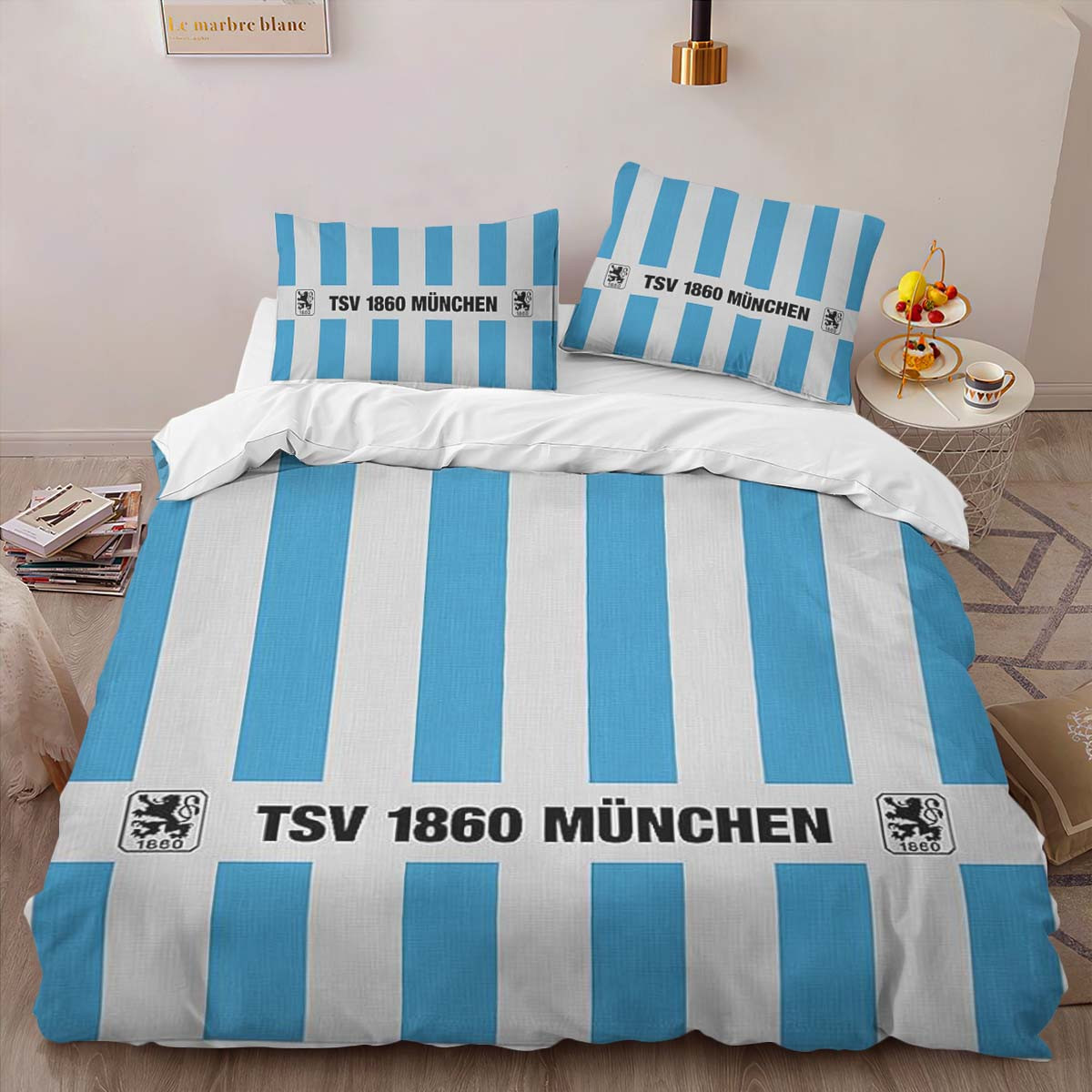 TSV 1860 München blue white background 02 Bettwäsche - M60 Kinderbettwäsche