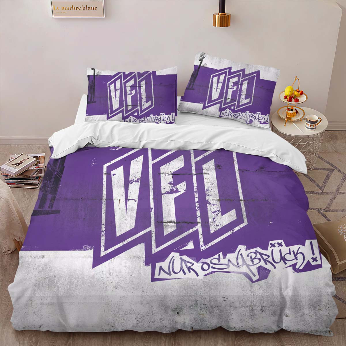 VfL Osnabrück violet background style 03_1 Bettwäsche - OSN Kinderbettwäsche