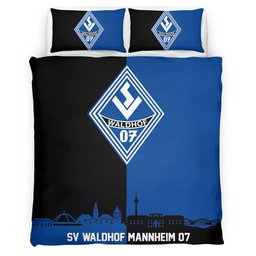 SV Waldhof Mannheim 07 black blue background SVW 02 Bettwäsche - SVW Kinderbettwäsche 2