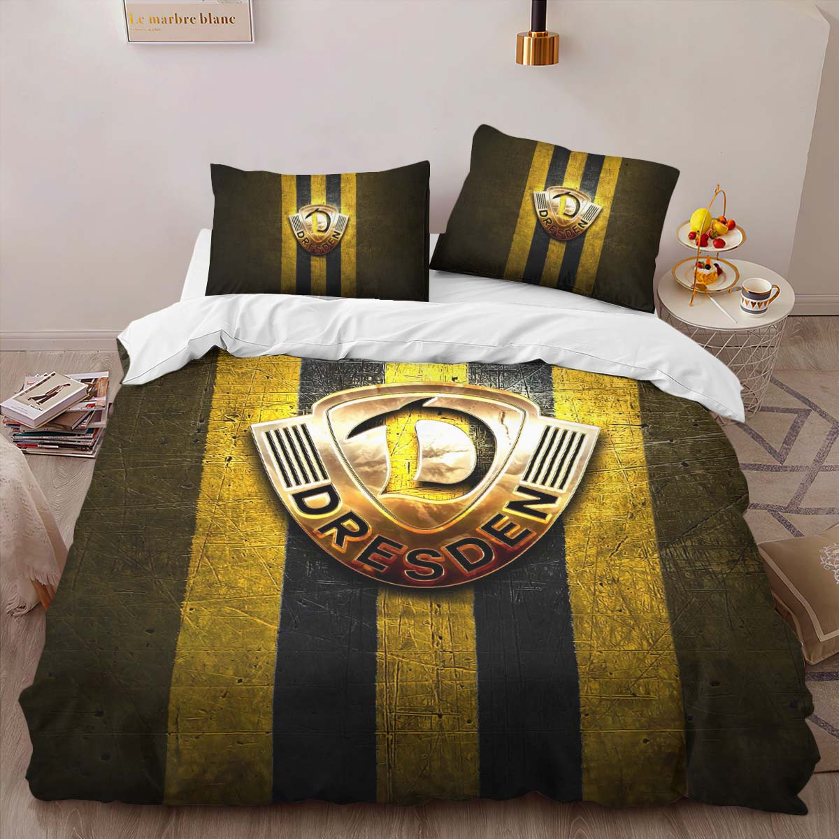 SG Dynamo Dresden yellow metal background Bettwäsche - SGD Kinderbettwäsche