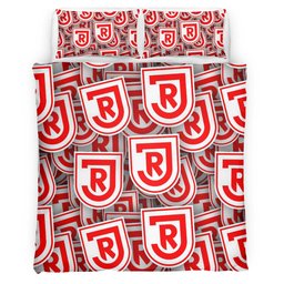 SSV Jahn Regensburg red white pattern Bettwäsche - REG Kinderbettwäsche 2