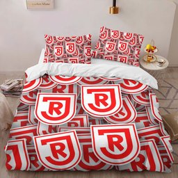 SSV Jahn Regensburg red white pattern Bettwäsche - REG Kinderbettwäsche