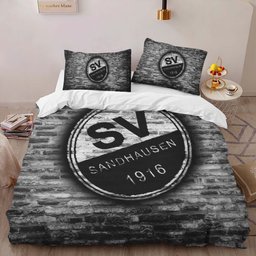 SV Sandhausen black white brick wall Bettwäsche - SVS Kinderbettwäsche
