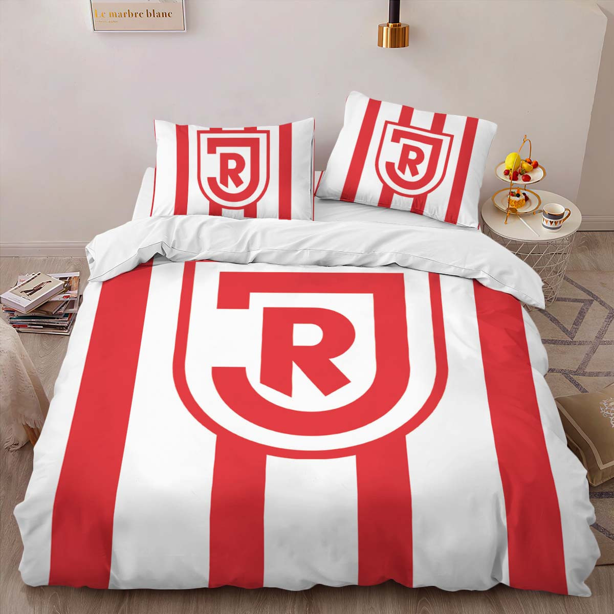 SSV Jahn Regensburg red white 02 Bettwäsche - REG Kinderbettwäsche