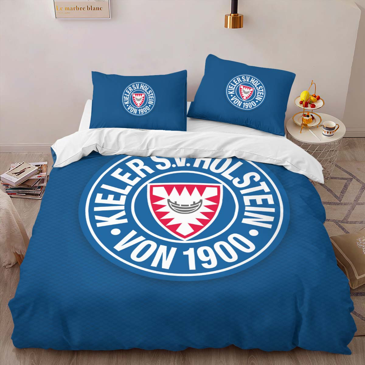 Holstein Kiel FC Kieler SV Holstein 1900 blue background 08 Bettwäsche - KSV Kinderbettwäsche