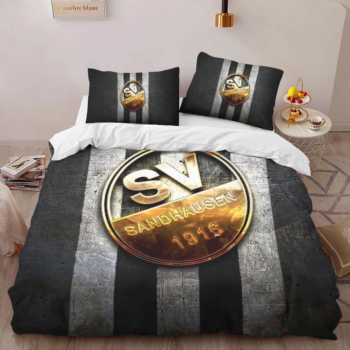 SV Sandhausen black white metal Bettwäsche - SVS Kinderbettwäsche