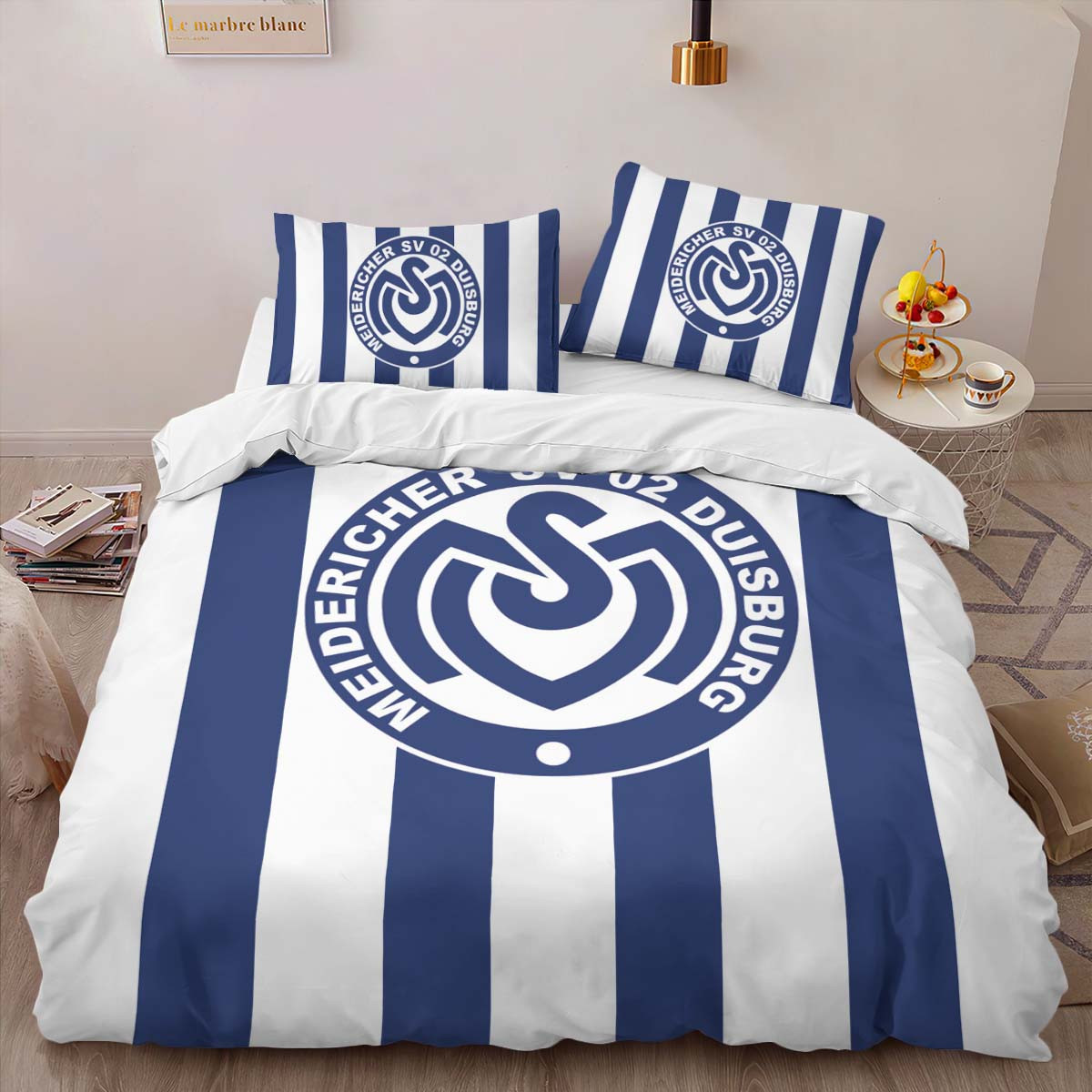MSV Duisburg blue background 02 Bettwäsche - MSV Kinderbettwäsche