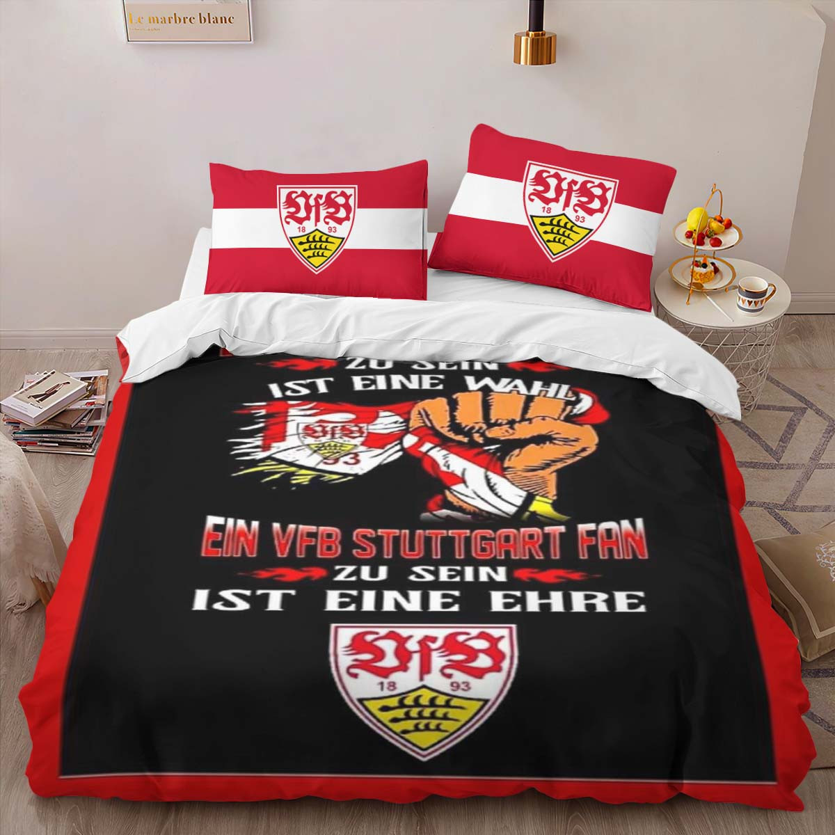 Ein fußballfan zu sein ist eine wahl ein VFB stuttgart fan zu sein ist eine ehre Bettwäsche - VFB Kinderbettwäsche