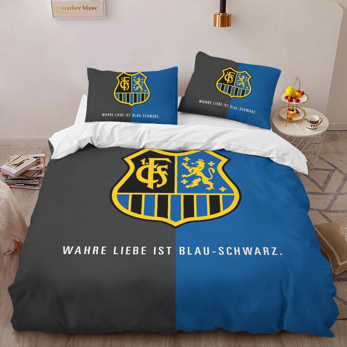 FC Saarbrucken blue black background Bettwäsche - FCS Kinderbettwäsche