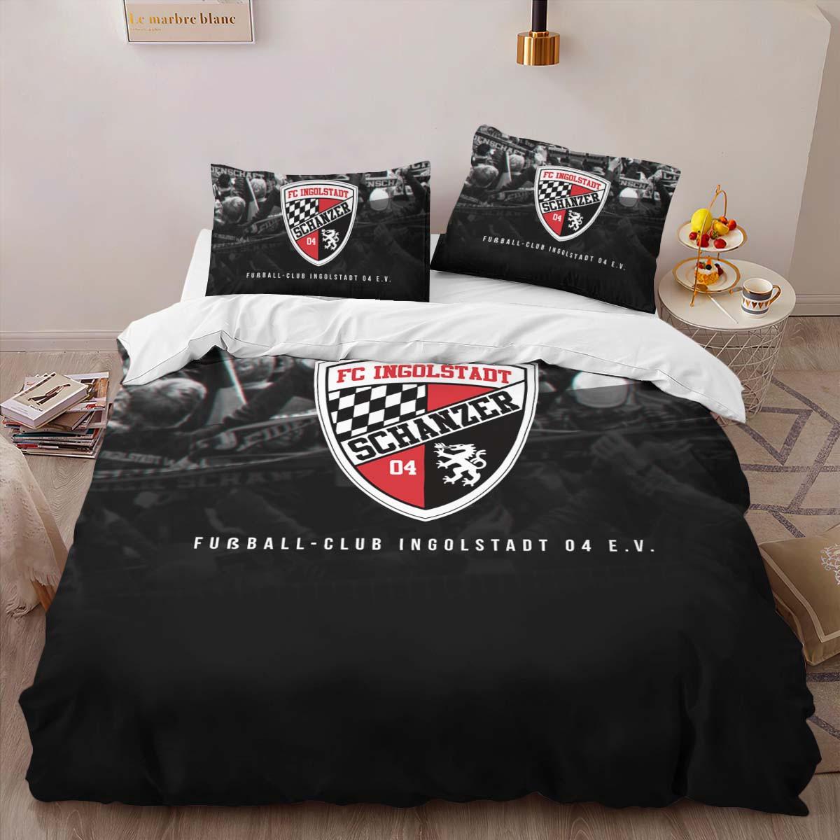 FC Ingolstadt 04 fan field background Bettwäsche - FCI Kinderbettwäsche