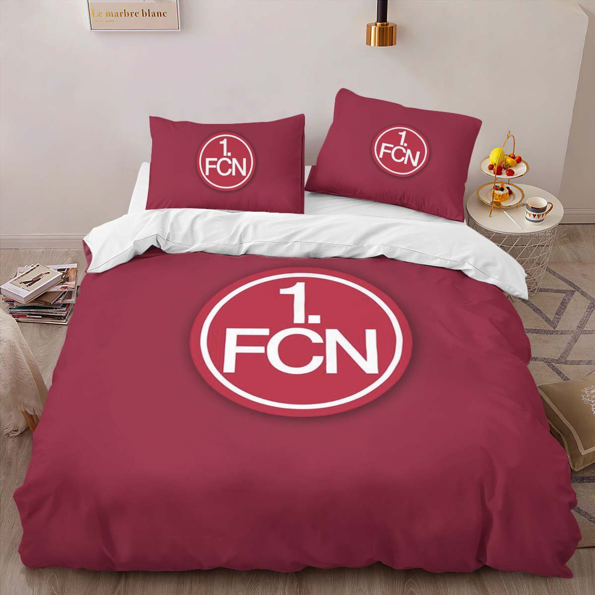 FC Nürnberg red background Bettwäsche - FCN Kinderbettwäsche