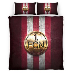 FC Nürnberg red metal background Bettwäsche - FCN Kinderbettwäsche 2