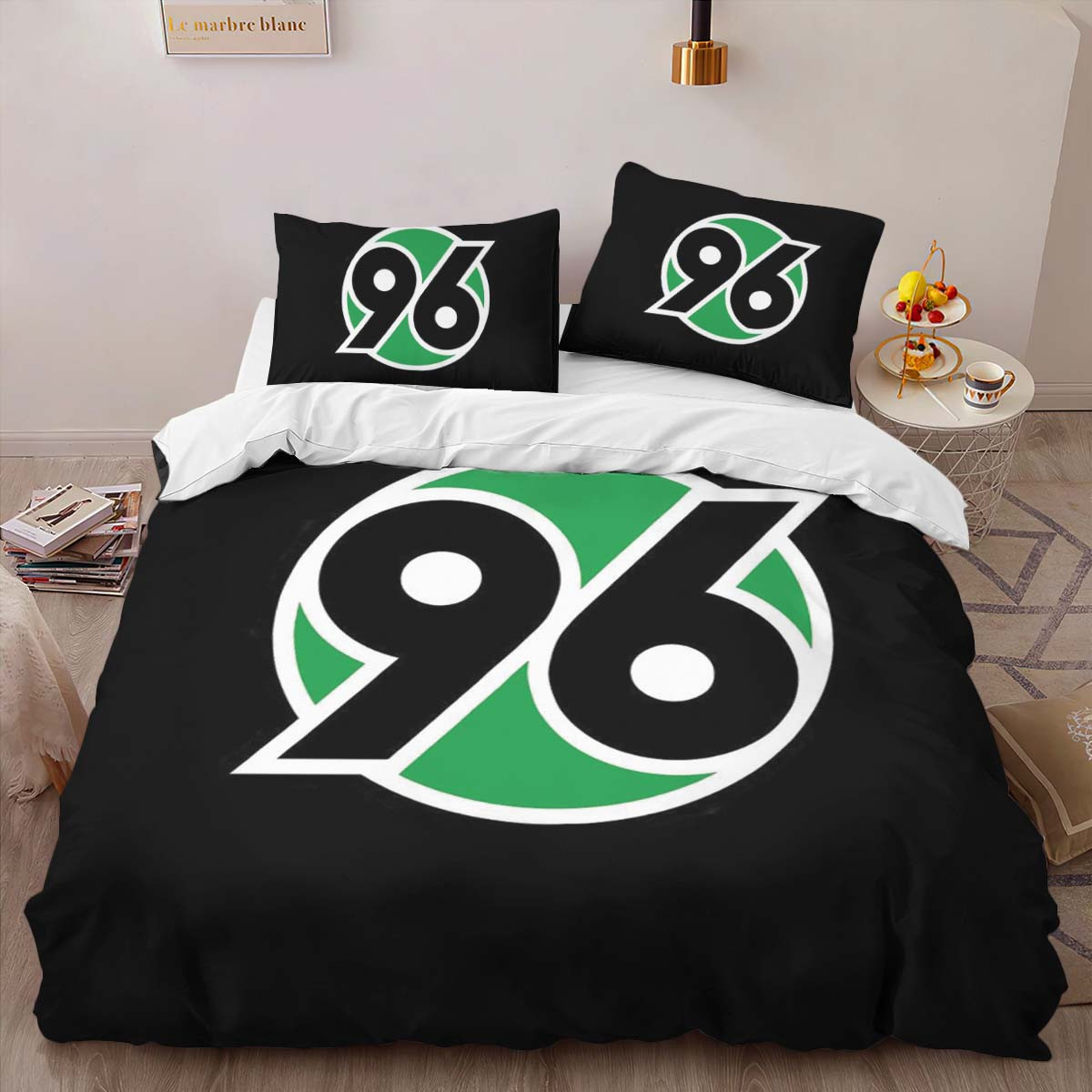 Hannover 96 Black Background Bettwäsche - H96 Kinderbettwäsche