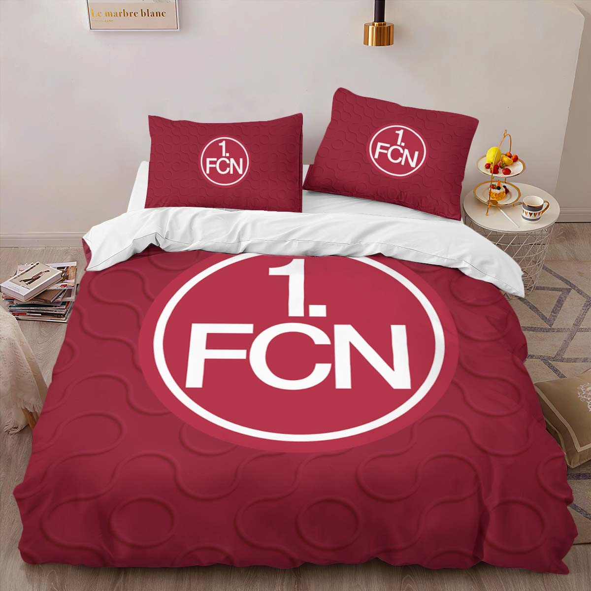 FC Nürnberg red background FCN Bettwäsche - FCN Kinderbettwäsche
