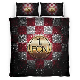 FC Nürnberg white and red checkered Bettwäsche - FCN Kinderbettwäsche 2