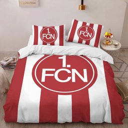 FC Nürnberg red white vertical background Bettwäsche - FCN Kinderbettwäsche