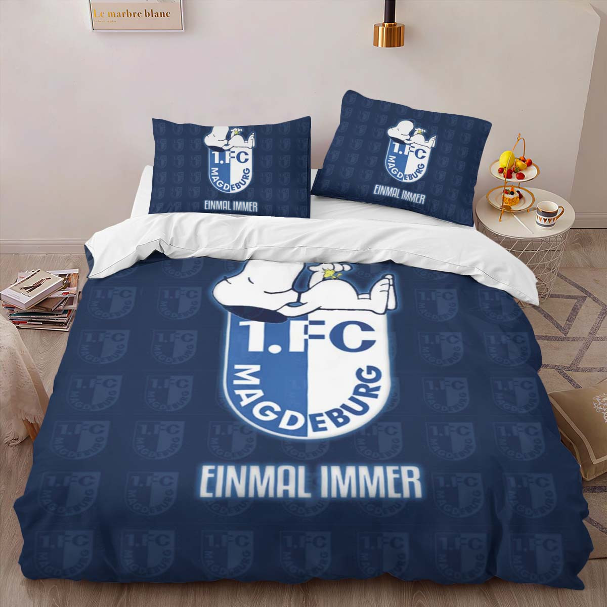 FC Magdeburg einmal immer snoopy Bettwäsche - FCM Kinderbettwäsche