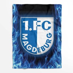 1. FC Magdeburg blaues Feuer Fleecedecke - Decke 2