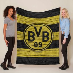 Borussia Dortmund BVB Holz Fleecedecke - Decke
