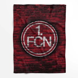 1. FC Nürnberg kastanienbraune Backsteinmauer Fleecedecke - Decke 2