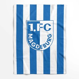 1. FC Magdeburg weiß-blau 02 Fleecedecke - Decke 2