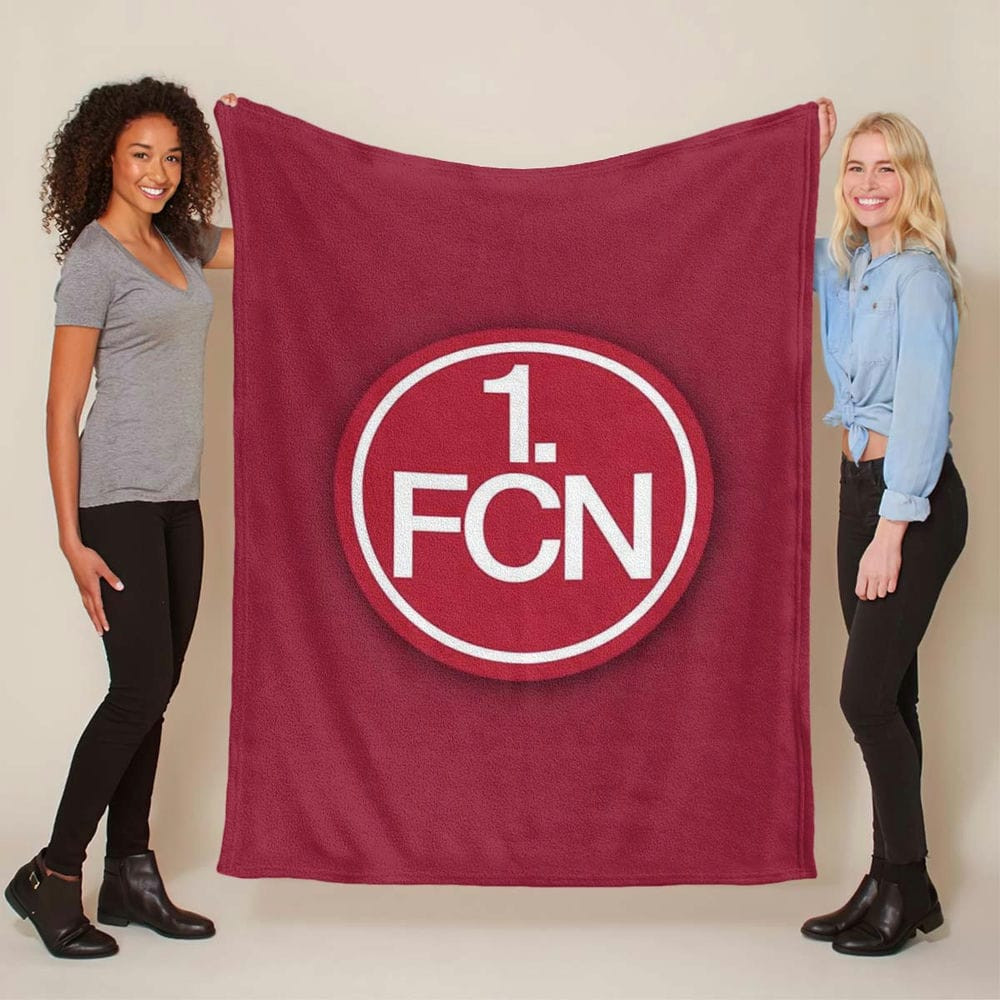 1. FC Nürnberg roter Hintergrund Fleecedecke - Decke