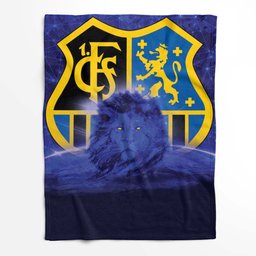 1. FC Saarbrücken blauer Hintergrund und Löwe Fleecedecke - Decke 2