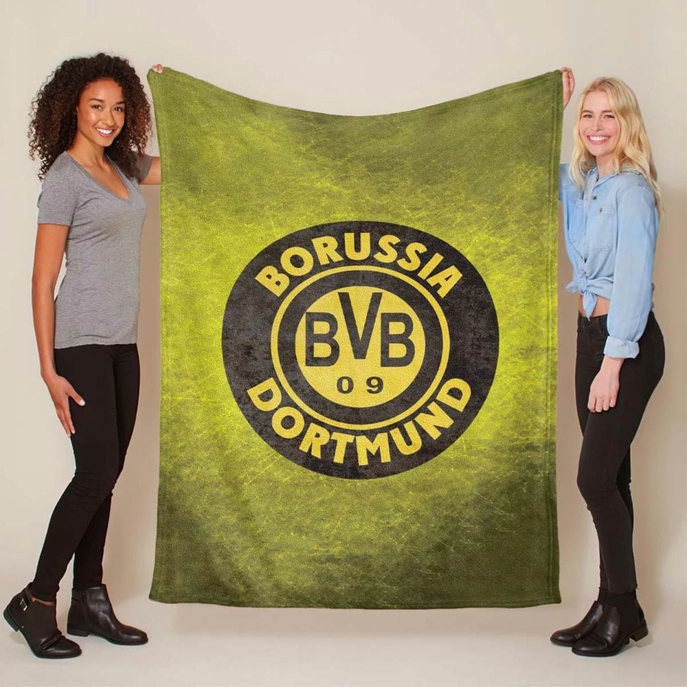 Borussia Dortmund BVB einzigartiger gelber Hintergrund Fleecedecke - Decke