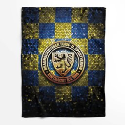 Eintracht Braunschweig Blau Gelb Rautenstil 01 Fleecedecke - Decke 2