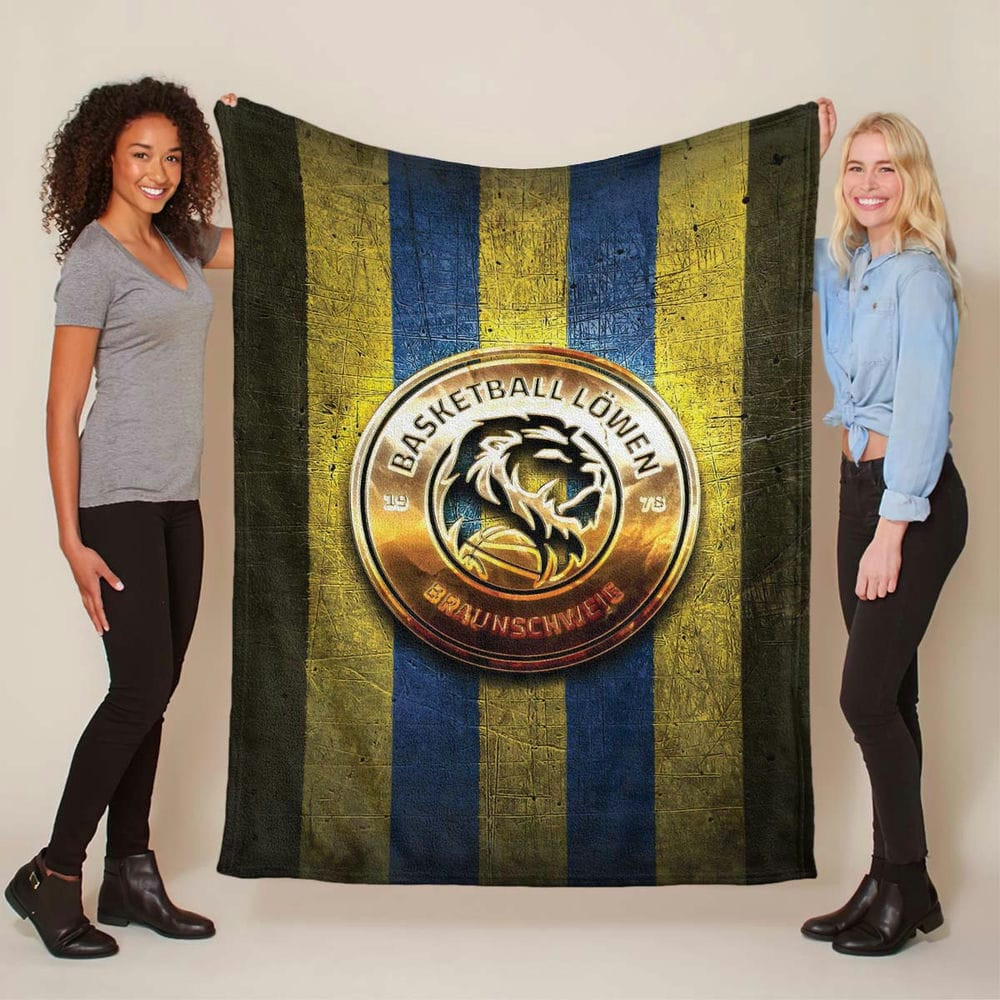 Eintracht Braunschweig Blau Gelbes Metall Fleecedecke - Decke