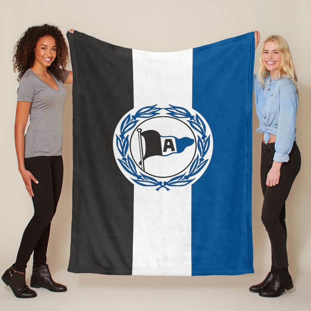 DSC Arminia Bielefeld Fc blau schwarz weiß Fleecedecke - Decke
