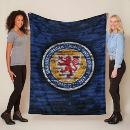 Eintracht Braunschweig Blaue Backsteinmauer Fleecedecke - Decke