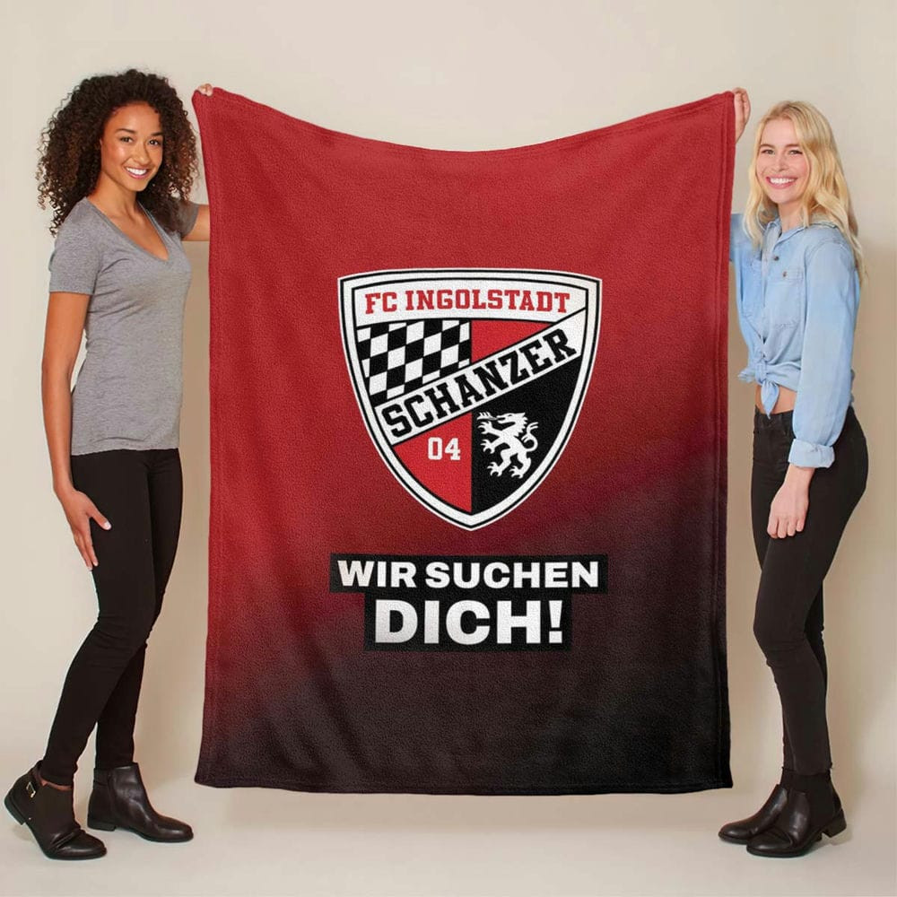 FC Ingolstadt 04 wir suchen dich Fleecedecke - Decke