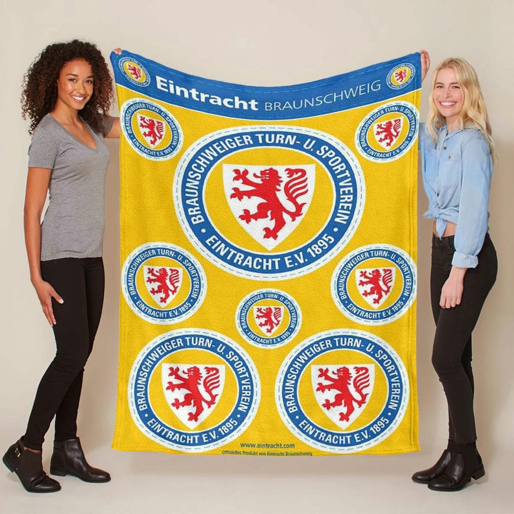 Eintracht Braunschweig Blau Gelb 12 Fleecedecke - Decke