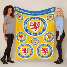 Eintracht Braunschweig Blau Gelb 12 Fleecedecke - Decke