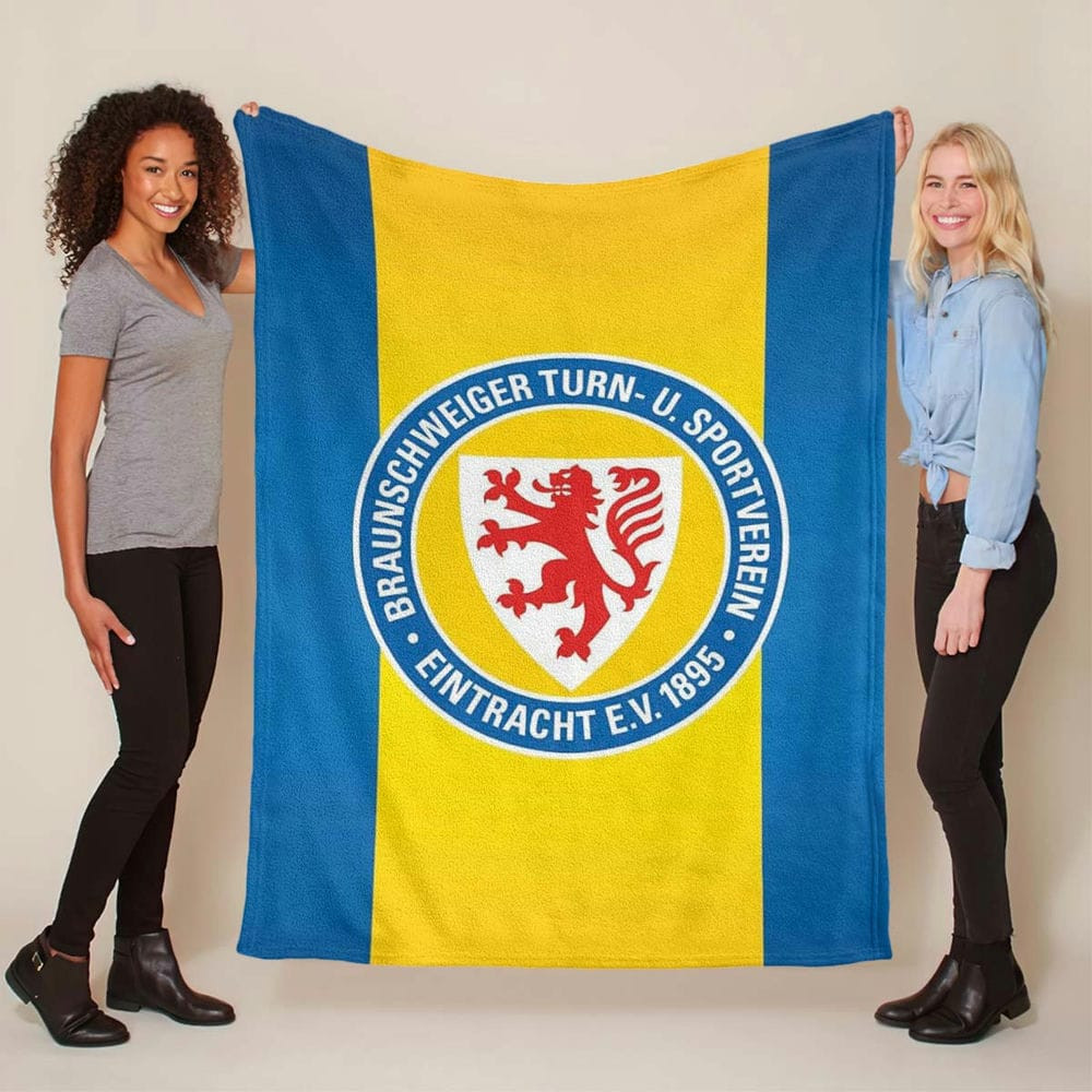 Eintracht Braunschweig Blau Gelb 11 Fleecedecke - Decke