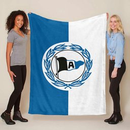DSC Arminia Bielefeld Fc blau-weißer Hintergrund Fleecedecke - Decke