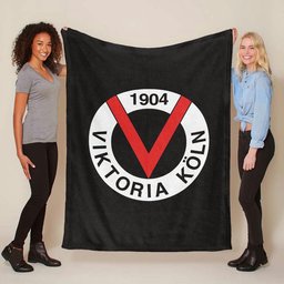 FC Viktoria Köln VIK schwarzer Hintergrund Fleecedecke - Decke