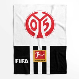 FSV Mainz 05 schwarz rot 1001 Fleecedecke - Decke 2
