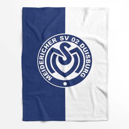 MSV Duisburg 02 blauer vertikaler Hintergrund Fleecedecke - Decke 2