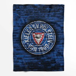 Holstein Kiel FC Kieler SV Holstein 1900 blaue Backsteinmauer Fleecedecke - Decke 2