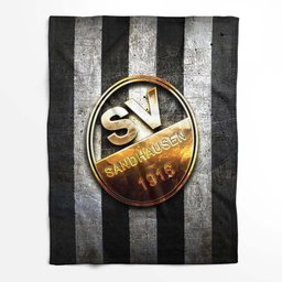 SV Sandhausen Schwarz Weiß Metall Fleecedecke - Decke 2