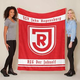 SSV Jahn Regensburg rot weiß 05 Fleecedecke - Decke