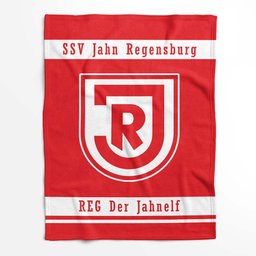 SSV Jahn Regensburg rot weiß 05 Fleecedecke - Decke 2