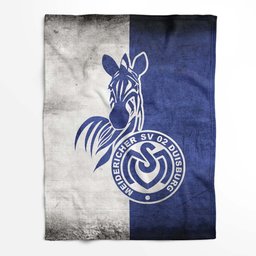 MSV Duisburg weiß blau Fleecedecke - Decke 2